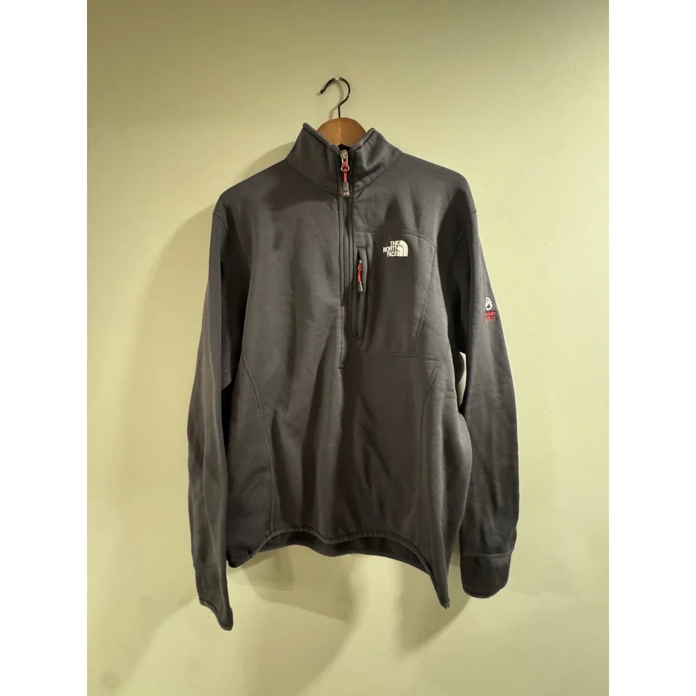The North Face Summit Series Quarter Zip Fleece Pullover Size XL Gray Men's